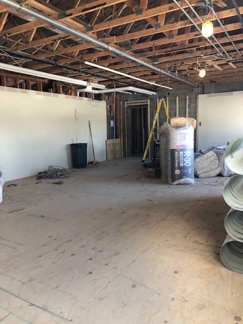 Another view of the room under construction.